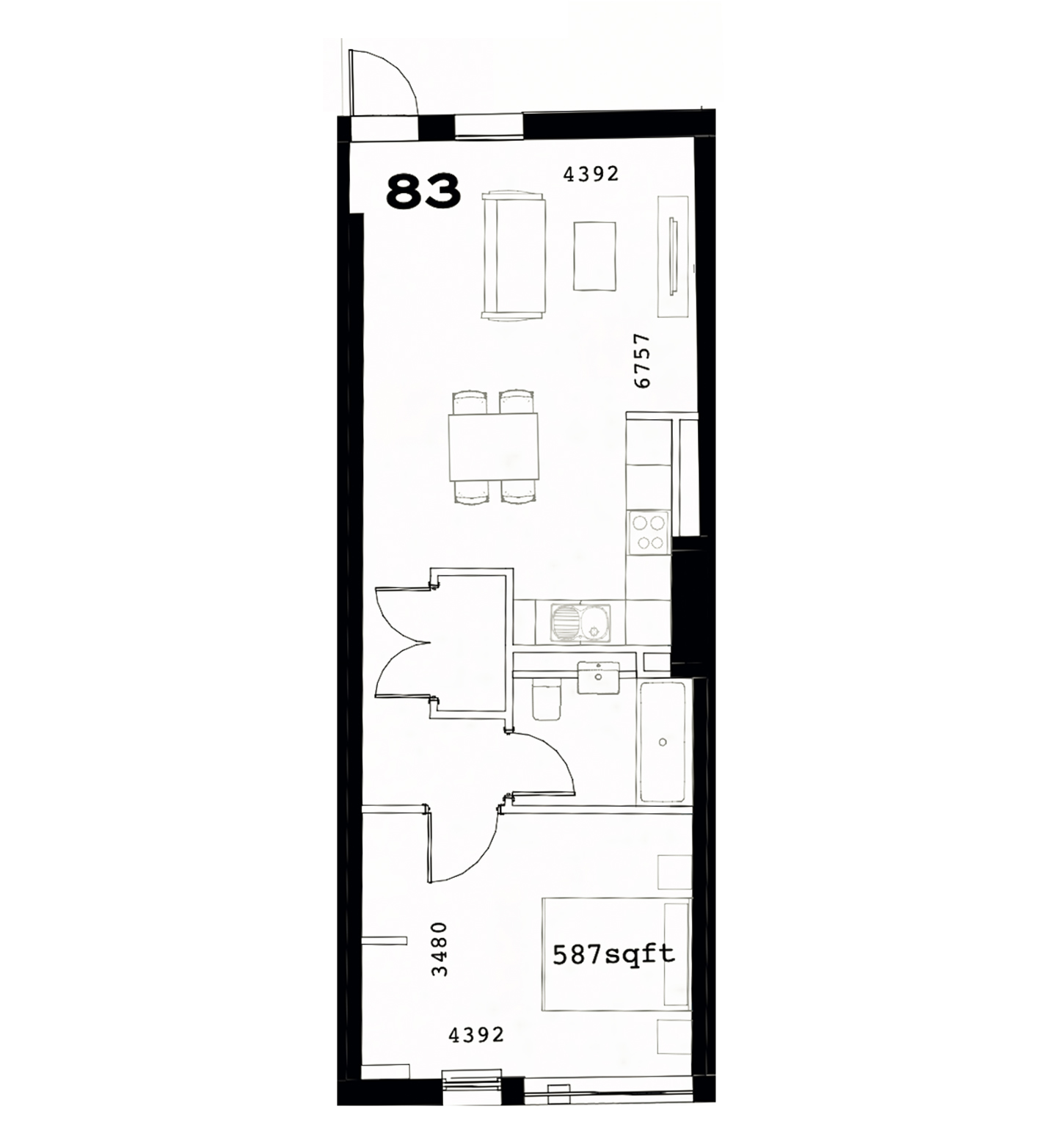 Last one Bed ground floor apartment